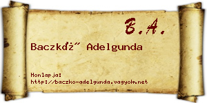 Baczkó Adelgunda névjegykártya